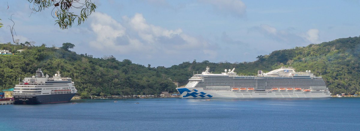Fabulous day for our friends in Port Vila capital of Vanuatu as two Carnival Australia brand ships <a href="/Princess_AUST/">Princess Cruises AU</a> Majestic Princess and <a href="/POCruises/">P&O Cruises AU</a> Pacific Aria visited on the same day. A great two ship celebration for the city.
