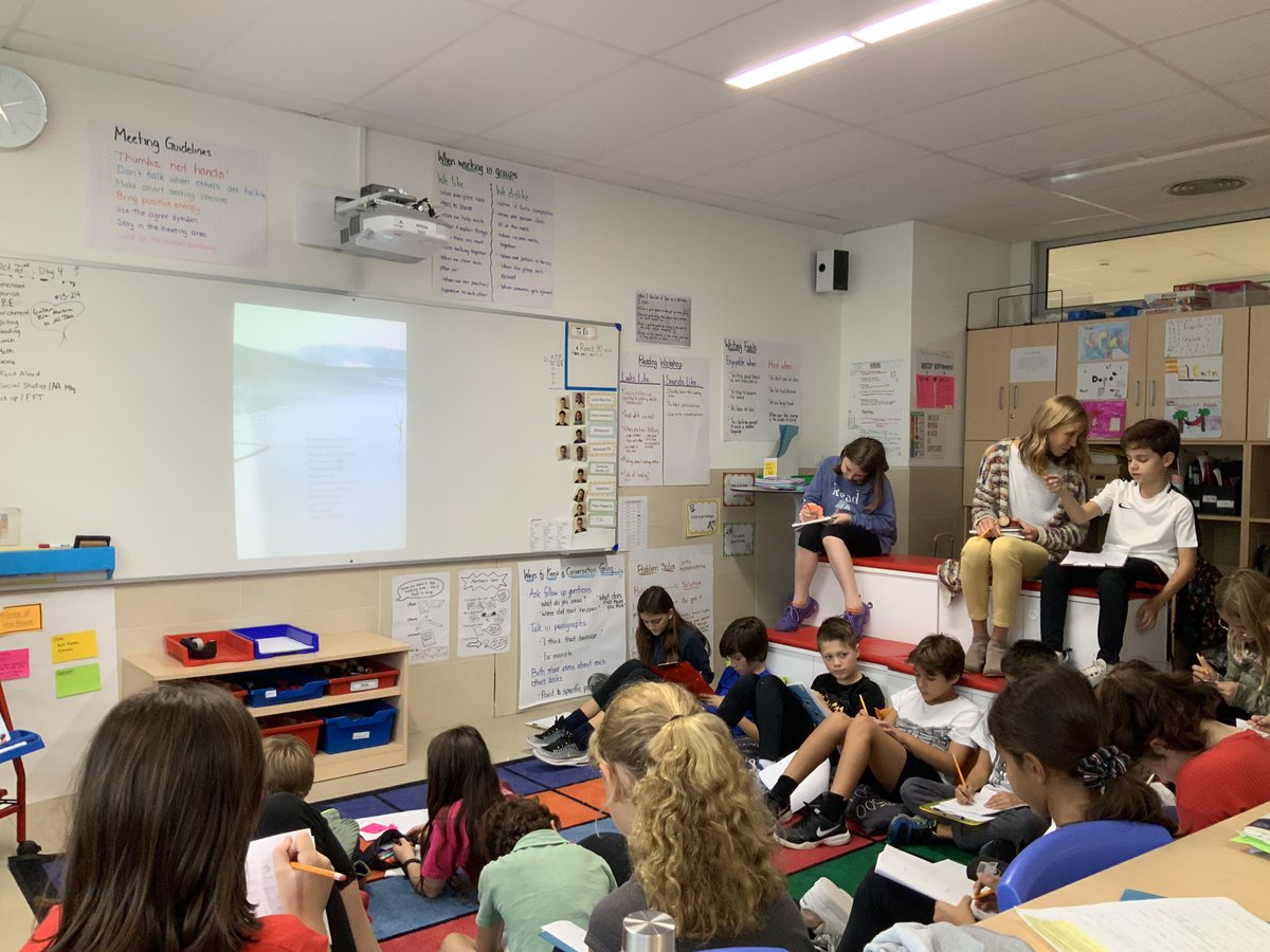 ASBelementary's tweet photo. In #WritingWorkshop today, students in Ms. Kelsey’s 5th grade class studied how authors use different types of leads to hook their reader.  Students gave it a try in a piece they have been working on.  Check it out! #TCRWP https://t.co/QSdwZf7eMY