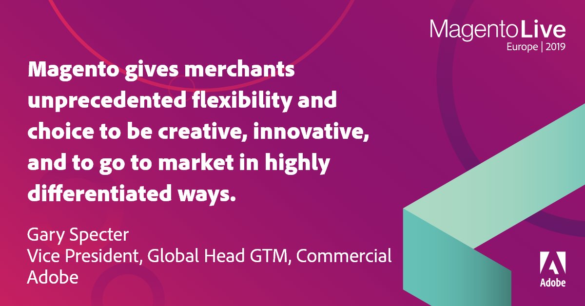 AdobeCommerce's tweet image. Magento gives merchants unprecedented flexibility and choice to be creative, innovative, and to go to market in highly differentiated ways. - Gary Specter, Vice President, Global Head GTM, Commercial, Adobe, @gspecter  #MLEU
