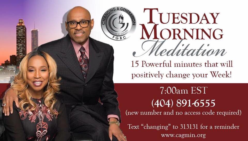SophiaSellsAtl's tweet photo. Let's Pray! Join @BishopPMorton &amp; @CHANGINGAGENATL @ 7am est for 15 min AM prayer @ 404-891-6555. No access code needed! 🙏🏾
#ilovecag 
#changesouls https://t.co/AAkDG1Zf7p
