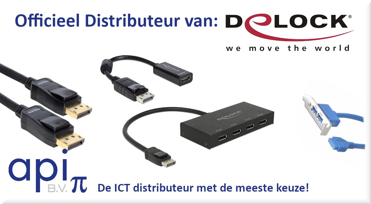 Ook voor Delock hebben wij de meeste keuze en voorraad. Klik op de banner voor het complete assortiment van misschien wel het beste merk voor accessoires. #delock