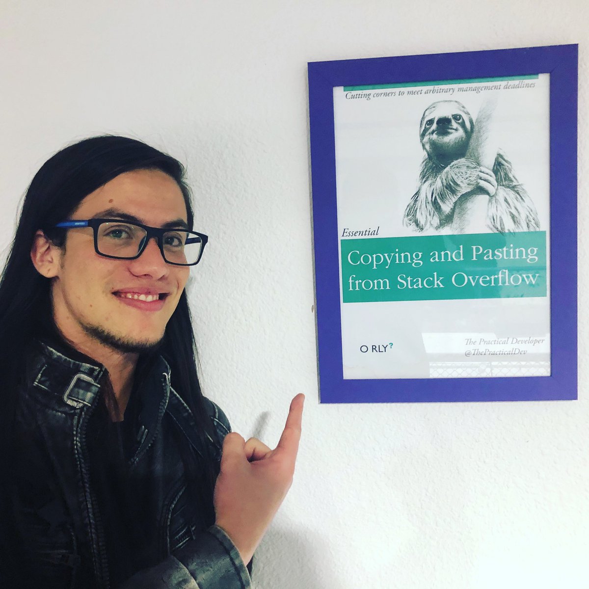 erickwendel_'s tweet photo. Studying “art” haahhaha 

“Copying and Pasting from Stackoverflow - O RLY? “ @thepracticaldev 
at  #kaizensoftworks

#mvpbr #googledevexpert #montevideo #vopentech @vopentechuy https://t.co/yPmjyyShVM