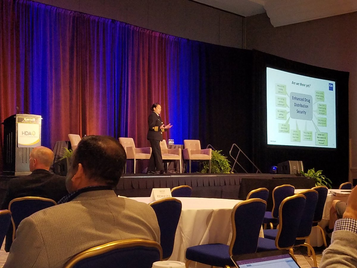 pharma_logic's tweet photo. @HDAconnect @US_FDA  #HDA #Traceability2019 #DSCSA #DSCSAVRS

Connie Jung, RPh, Sr Advisor for Policy, U.S. Food and Drug Administration (FDA) presents updates on the FDA activities around supply chain security in life sciences and drug distribution, including DQSA / DSCSA law. https://t.co/vjxJz9Rh67