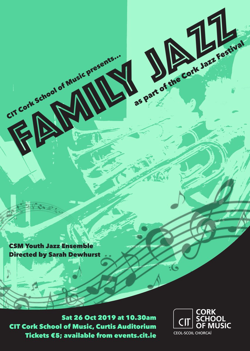 MTUArtsOffice's tweet photo. #Concerts coming up at the #CITBishopstownCampus &amp; #CITCSM to coincide with Cork Jazz Festival. Starting with The Artistry of Frank Sinatra, Family Jazz &amp; Jazz Big Band running Thursday - Saturday. Music to suit all ages! https://t.co/aiSS52Y4eM