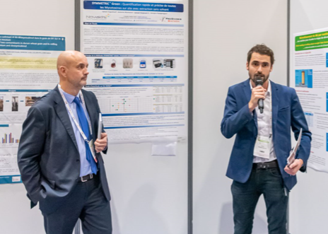 AemicFR's tweet photo. Bravo à @novakits et #Prognosis qui ont remporté le prix du meilleur poster scientifique des #JTIC2019 à propos de leur solution de quantification des principales #mycotoxines des #céréales sur site en 5 min après une extraction commune sans solvant. #sécurité #sanitaire #test https://t.co/QQREJCqdjY