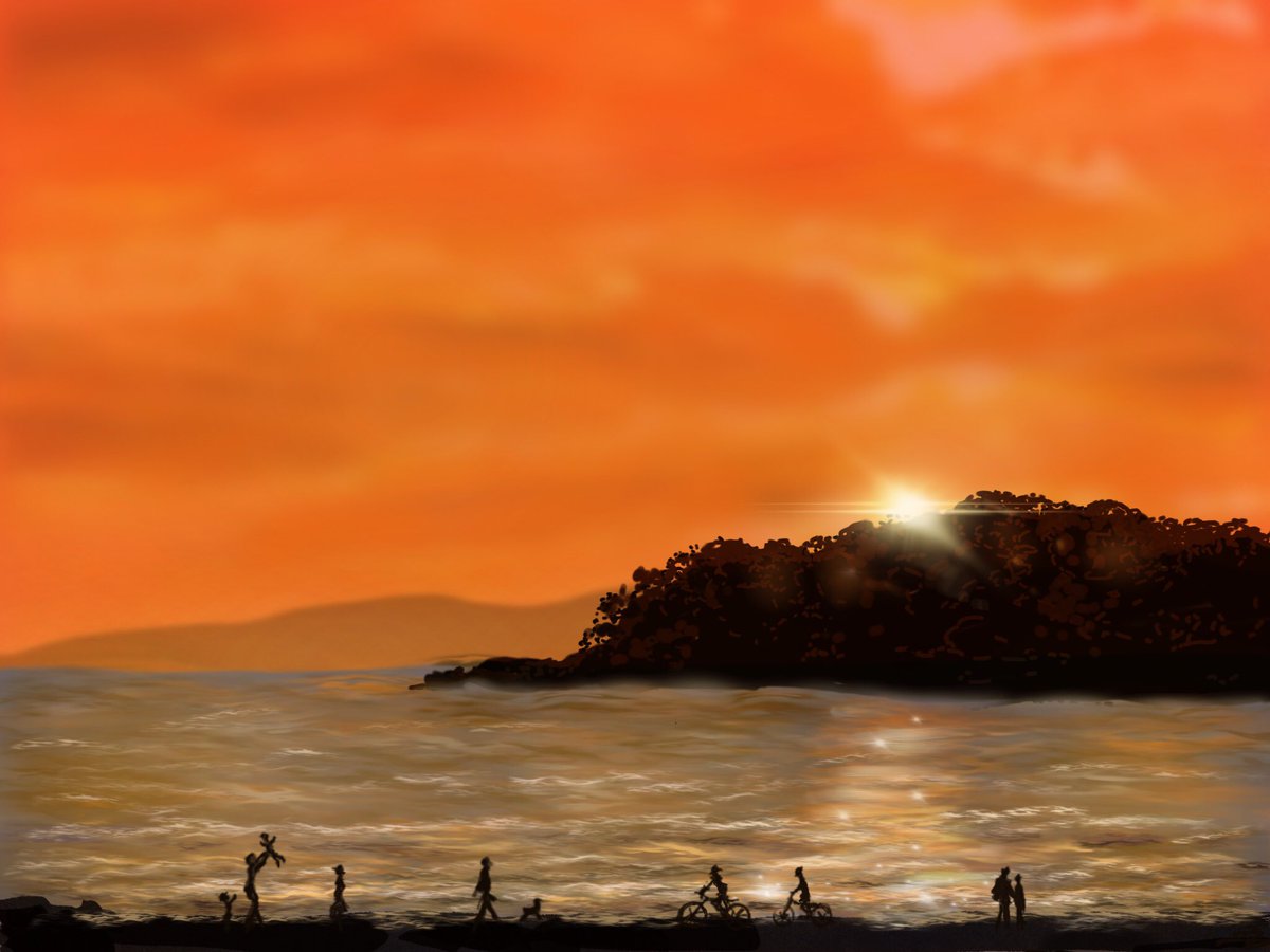 21Momon's tweet photo. 夕焼けを描いてみました。
#夕焼け #絵画 #夕焼け空 #アップルペンシル #プロクリエイト https://t.co/QOAO6TLVXj