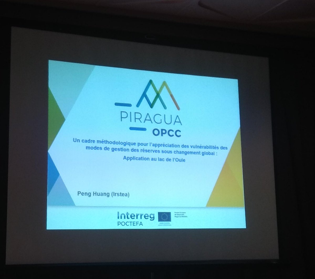 PIRAGUA_POCTEFA's tweet photo. La sesión continúa con el caso de estudio del Lago de Oule y producción hidroeléctrica presentado por Peng Huang @opcc_ctp @CTPPOCTEFA https://t.co/R8Q63sMkwp