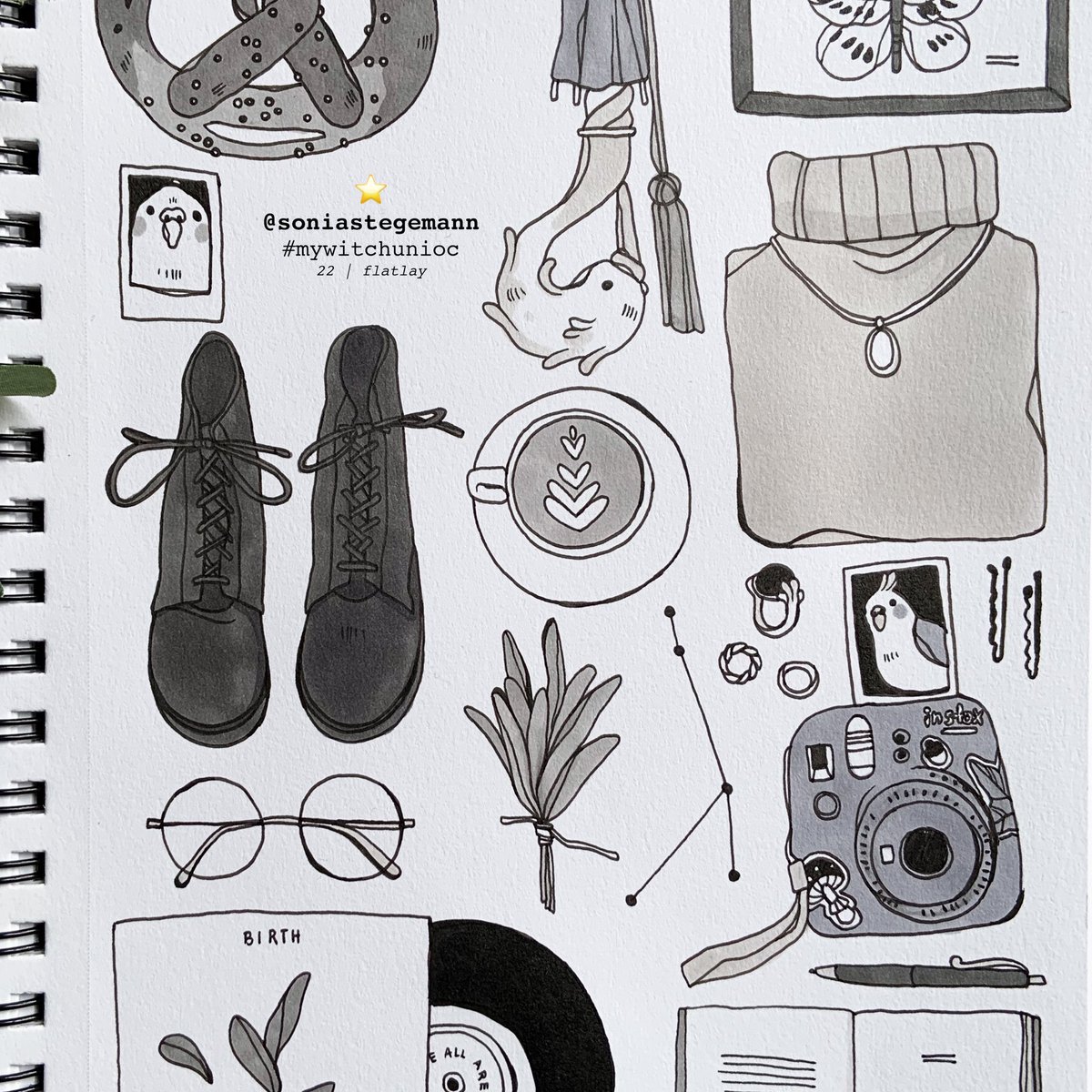 Day 22: flatlay ?✨?
#inktober #mywitchunioc 