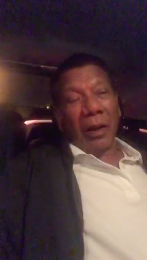 rapplerdotcom's tweet image. LOOK: President Duterte appears with a drooping right eye and tired demeanor in the video shared by Senator Bong Go as they prepare to return to the Philippines. | Facebook screenshot 

via Pia Ranada | rappler.com/nation