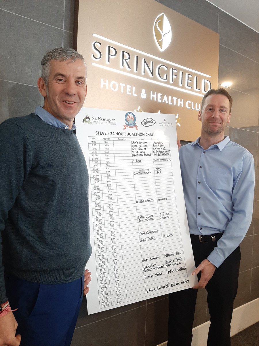 #challengechampion @duathlonst will be taking on a 24 hr Duathlon @GWR record attempt at @springfieldhot to raise funds for @StKentigern this friday Pls Support @BBCWales @BBCNewsbeat to learn more... bit.ly/318VbI6 #NorthWales #northwalestweets