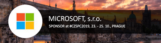 cz_spc's tweet photo. We would like to say "Thank you" to our Gold level sponsor 
@Microsoft_CZ! Thank you for supporting #CZSPC2019 https://t.co/mggt9Aif0y