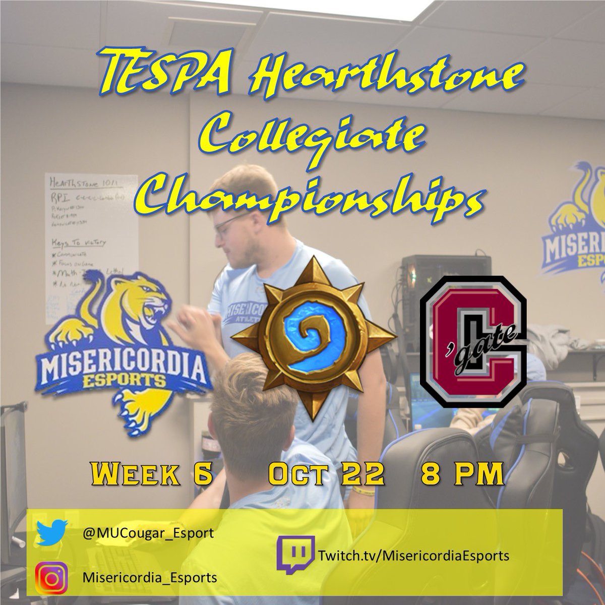 MUCougar_Esport's tweet photo. #RiseAndShine everyone!
Only use @Crest this morning/today as #Hearthstone has banned Colgate before the Week 6 match. 
#Misericordia #Esports #ToothpasteHumor https://t.co/9fy6XerVQe