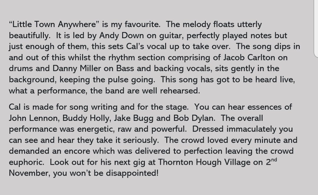 ***GIG REVIEW***  for Cal Ruddy's album launch last Friday at Studio 2. Loved what we heard, go see him live, you won't be disappointed 🤘😀👍

liverpoollocalbands.co.uk/blog/