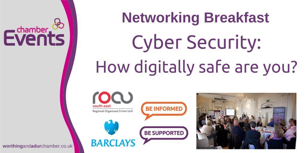 How digitally safe are you? Don't miss out on the Cyber Security #networking breakfast this Friday to hear how to protect you and your business from a cyber threat #CyberSecurity 
wu.to/MOwmKU