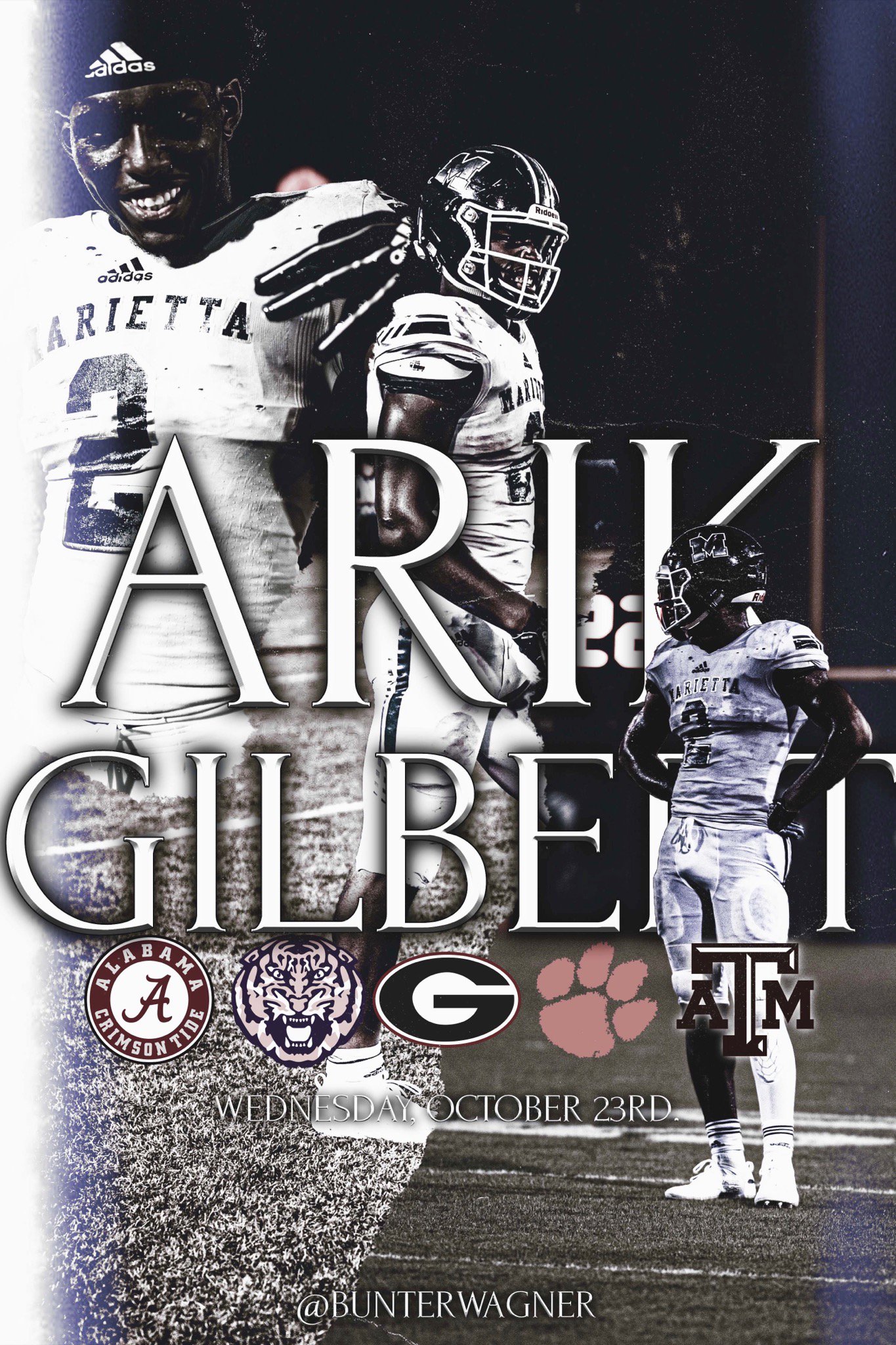 5star TE/WR Arik Gilbert will announce his decision 5star TE/WR Arik Gilbert will announce his decision