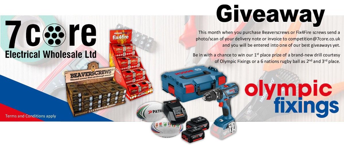 7coreelectrical's tweet image. Get the best screw you have ever had and be in with a chance to win a new drill #7Core #electrical #7coreelectrical #7coreelectricalwholesale #wholesale #electricalwholesale #customerservice #Giveaway #free #competition @OlympicFixings