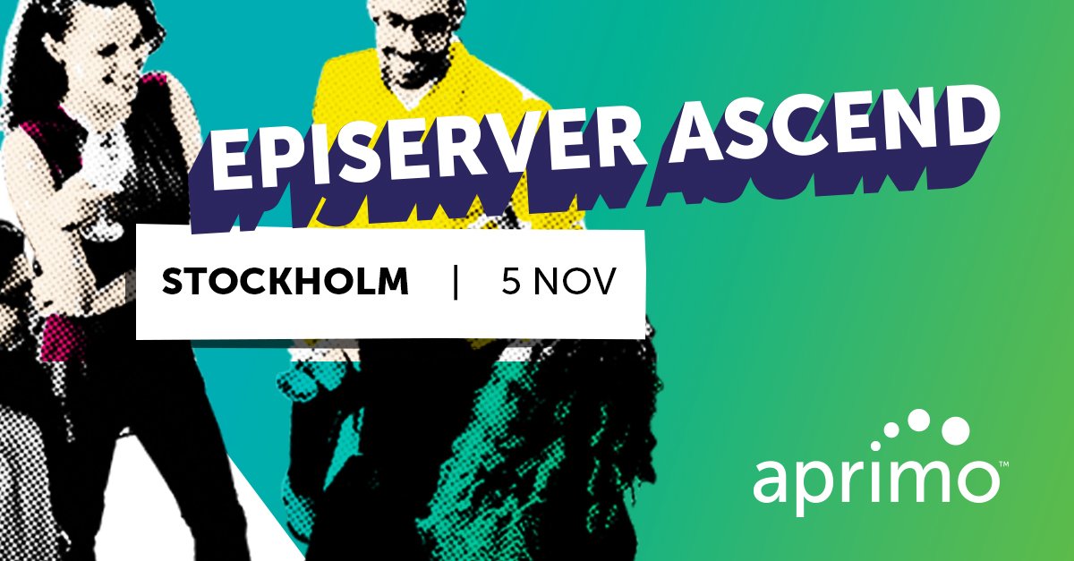 Aprimo's tweet photo. Can’t wait to learn more about the constantly changing digital age at this year’s @Episerver Ascend in Stockholm on November 5th! If you’re planning on attending, make sure to check out our booth #EpiPartner #digitaltransformation https://t.co/PGYORUoc1c https://t.co/Dq5mxv5X0r