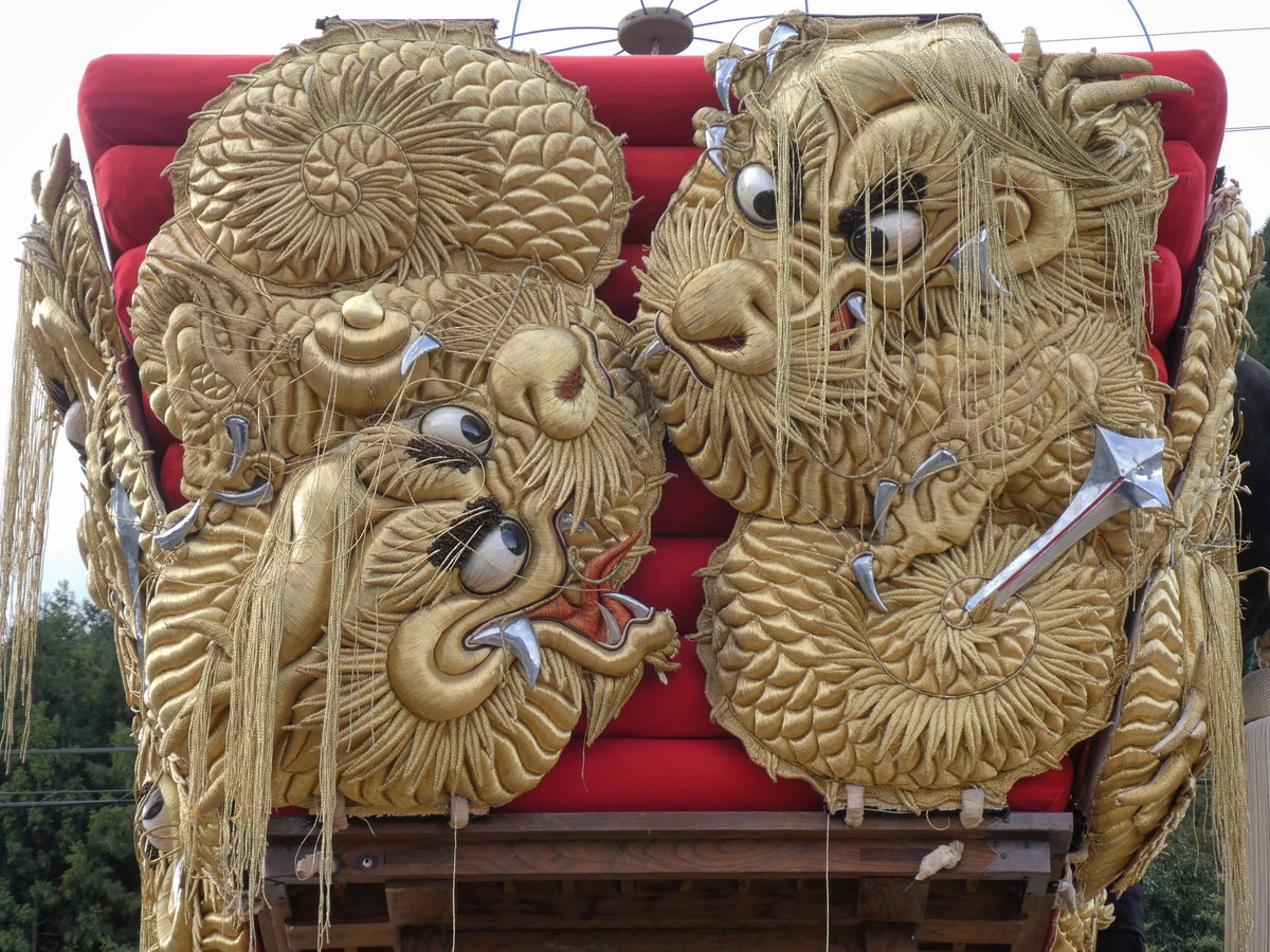 久保田太鼓台 布団締め 先々々代(山下縫師) 先々代(梶内縫師) 先代