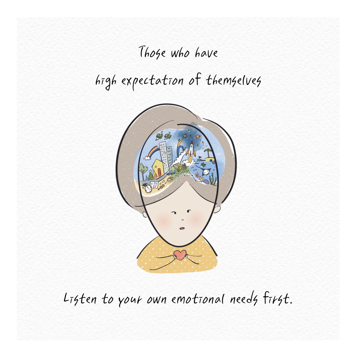 dialogue_w's tweet photo. Do you have high expectation of yourself? Do you push yourself hard? #expectation #push #listen #EmotionalNeeds #MeFirst #relex #loveyourself https://t.co/cpLuNnA3K6