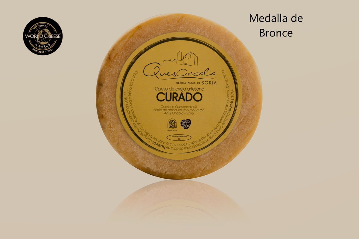 QuesOncala's tweet photo. Estamos contentísimos... Hemos conseguido #3medallas de bronce 🥉🥉🥉 en el #worldcheeseawards 2019 este año celebrado en #Bergamo #Italia. 

Nuestros quesos: Curado, ConTrufaNegra y EdicionEspecialDonAlejandroDelRío dedicado a nuestro padre y la #Trashumancia https://t.co/5GVAMSBhlb