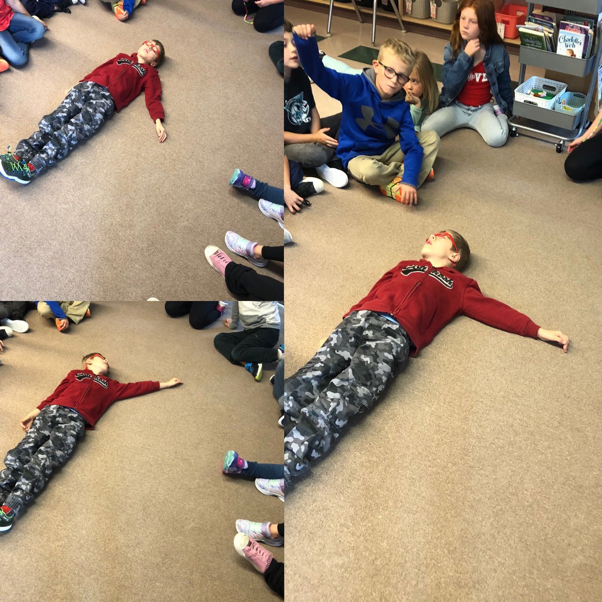 MissTJermey's tweet image. We have been learning about angles in grade 2/3! Our minds on activity last week was looking at right, acute and obtuse angles. Students enjoyed finding these angles using our bodies. #wolvesmath #tldsblearns @WoodvilleES @WESPrimaryPack