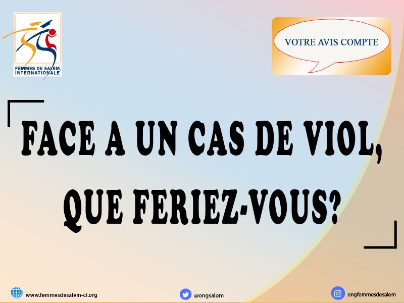 ONG FEMMES DE SALEM, Internationale tweet media