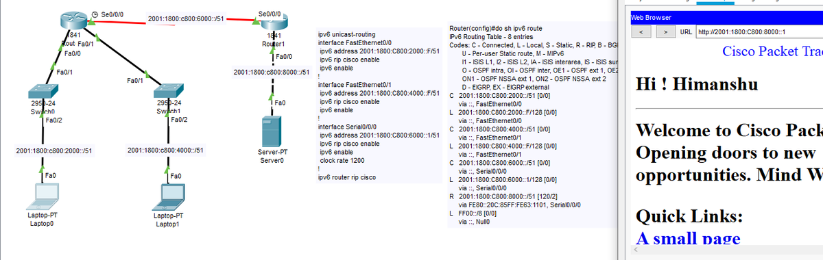 HimanshuUtail's tweet photo. declare #RIPng Process Name, use we use "#IPv6 router rip <PN>" #Cisco IOS command from the global #config mode. #RIPng uses the interface #config mode command "#IPv6 rip <PN> enable" to add an interface to a #RIPng process.
#Multicast group addr FF02::9
Thanks 🙇♂️ @LazDiazCerts https://t.co/eZFiP0eWei