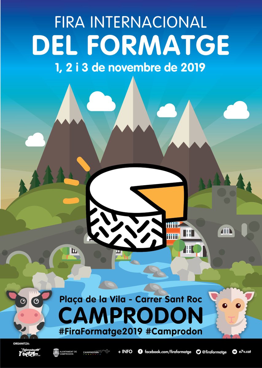 Avui us presentem la Fira del Formatge de Camprodon!! 🧀😍 Hi podreu trobar una gran varietat de formatges, tallers per a totes les edats i animacions itinerant! T'ho perdràs?? 😎 Us esperem el pont de novembre a #Camprodon!
<a href="/7vetes/">Esdeveniments 7 vetes</a> <a href="/ajcamprodon/">Ajuntament Camprodon</a> #Ripollès #Formatges #firaformatge
