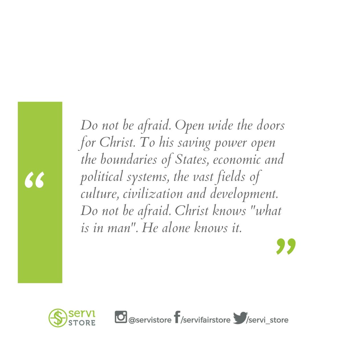 servi_store's tweet photo. Today we celebrate the Memorial of St. #JohnPaulII, aptly called St. John Paul the Great by many. 41 years ago today, he addressed people across the world during the inauguration of his pontificate. We put the essence of what he said is on a hooded t-shirt.😉👍🆒 https://t.co/DhJPbdCCqI