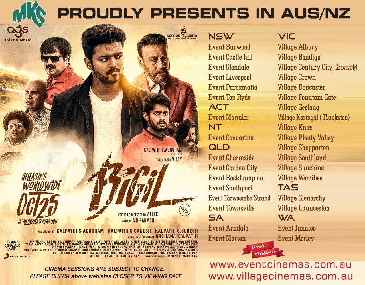 MKS Talkies on Twitter "BigilDiwali Australia list uie_offl Ags