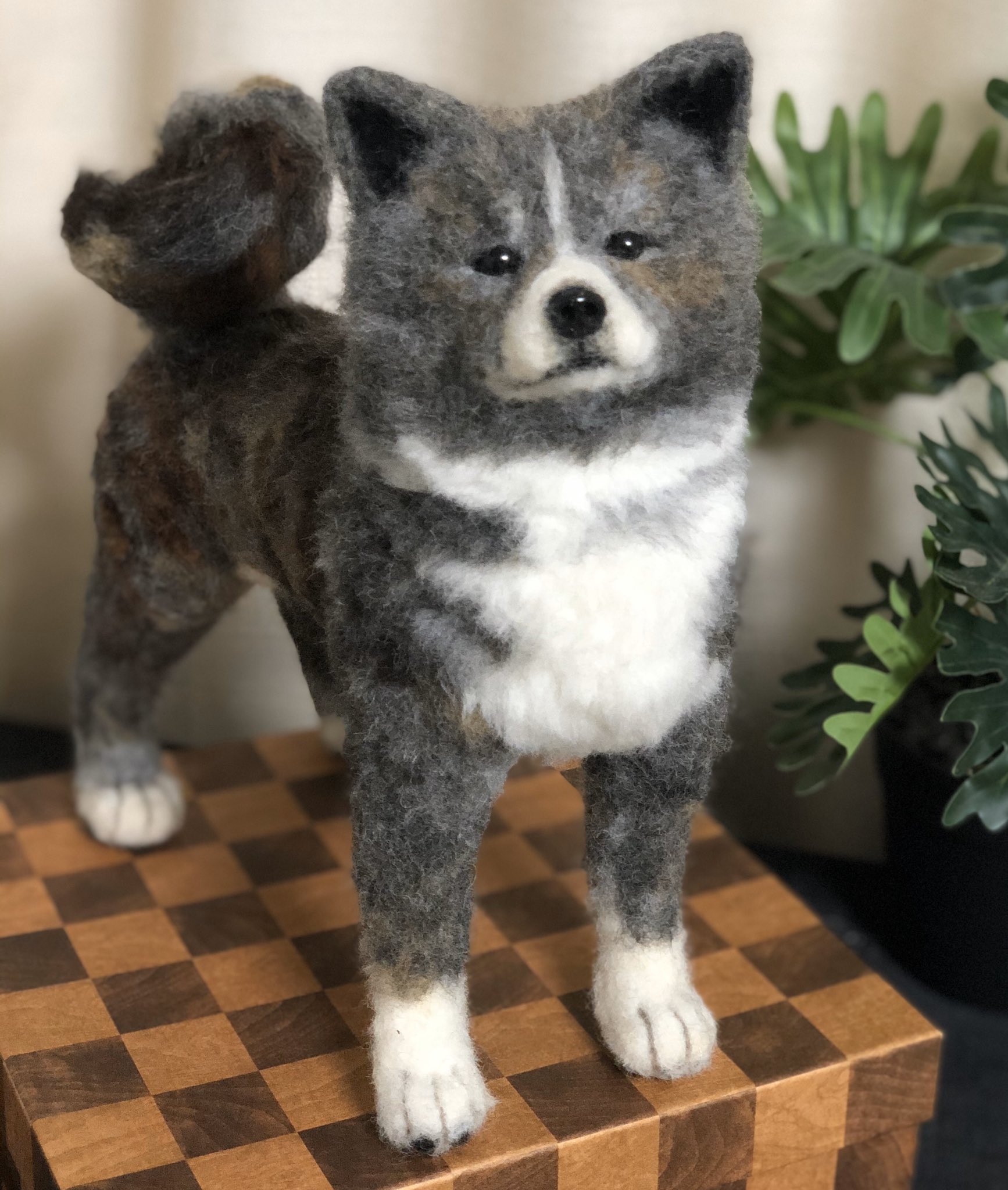 わたわたペット 中の人 No Twitter 秋田犬の虎毛作ったけど バリ毛色難しかった 羊毛フェルト 秋田犬 虎毛