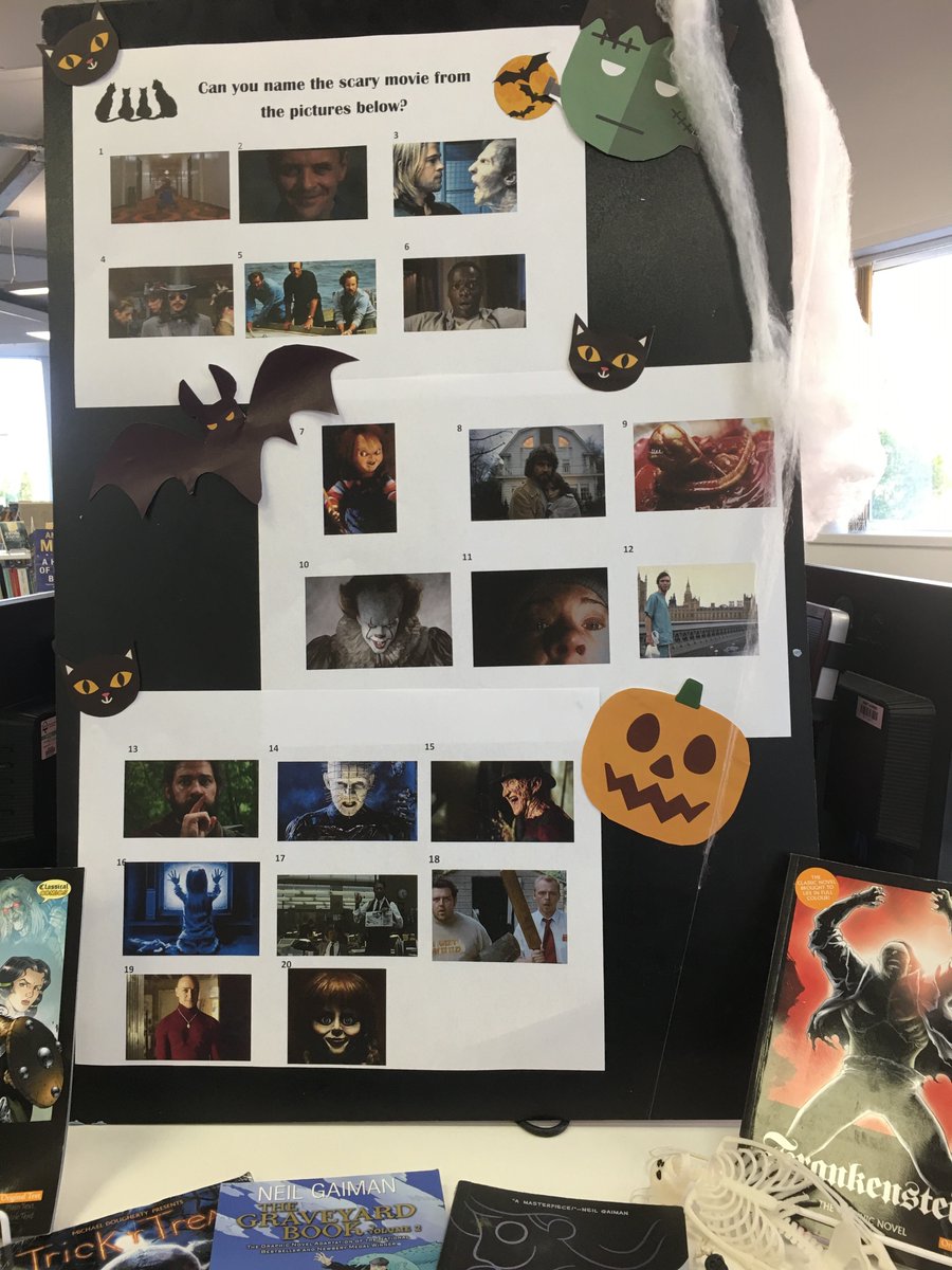 Pick up some SPOOKY half-term reading and try out our 'Scary Movie' quiz! 🦇🧙‍♀️🧹 #spookyseason <a href="/Gloscol/">Gloucestershire College</a> <a href="/Digitech/">DigiTech</a>👻