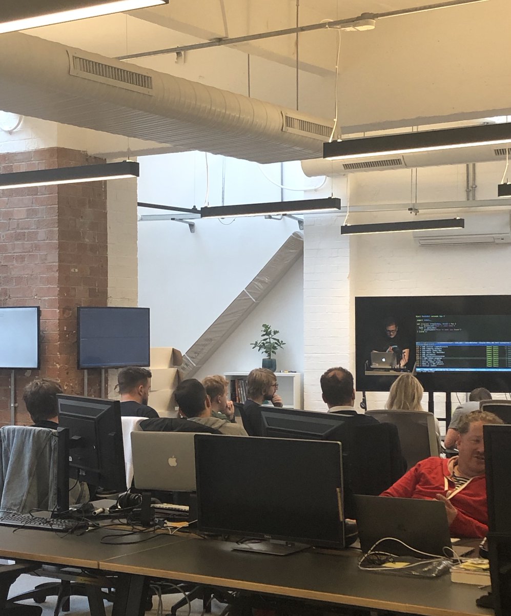 Today's Scala Lunch &amp; Learn at Depop HQ: Free Monads
#scala #functionalprogramming #workperks