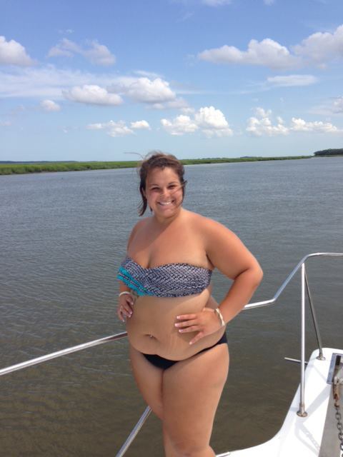 Young chubby beach POV