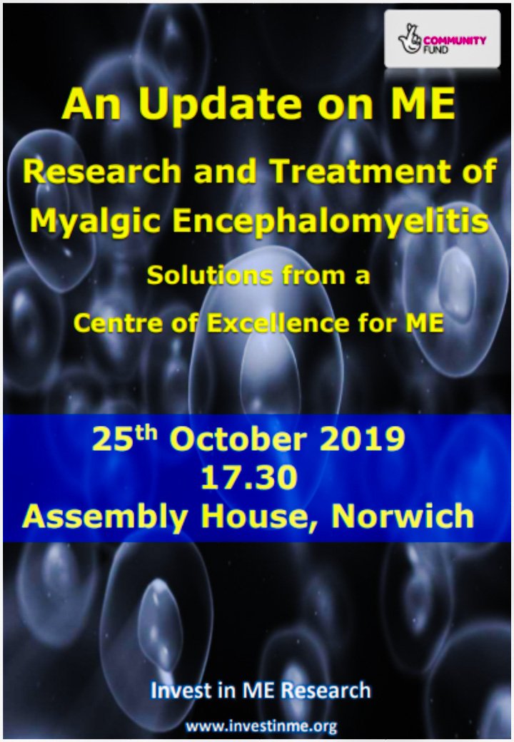 Invest_in_ME's tweet photo. Appropriately, in Norwich Science Festival Week,
An Update on ME Research
Find out what is happening @NorwichResearch with high-quality biomedical research &amp; plans for developing clinical expertise

https://t.co/OPHWOKt4T0
#mecfs #research #CofEforME @LetsDoIt4ME #NorwichScience https://t.co/Do0FogWuh4