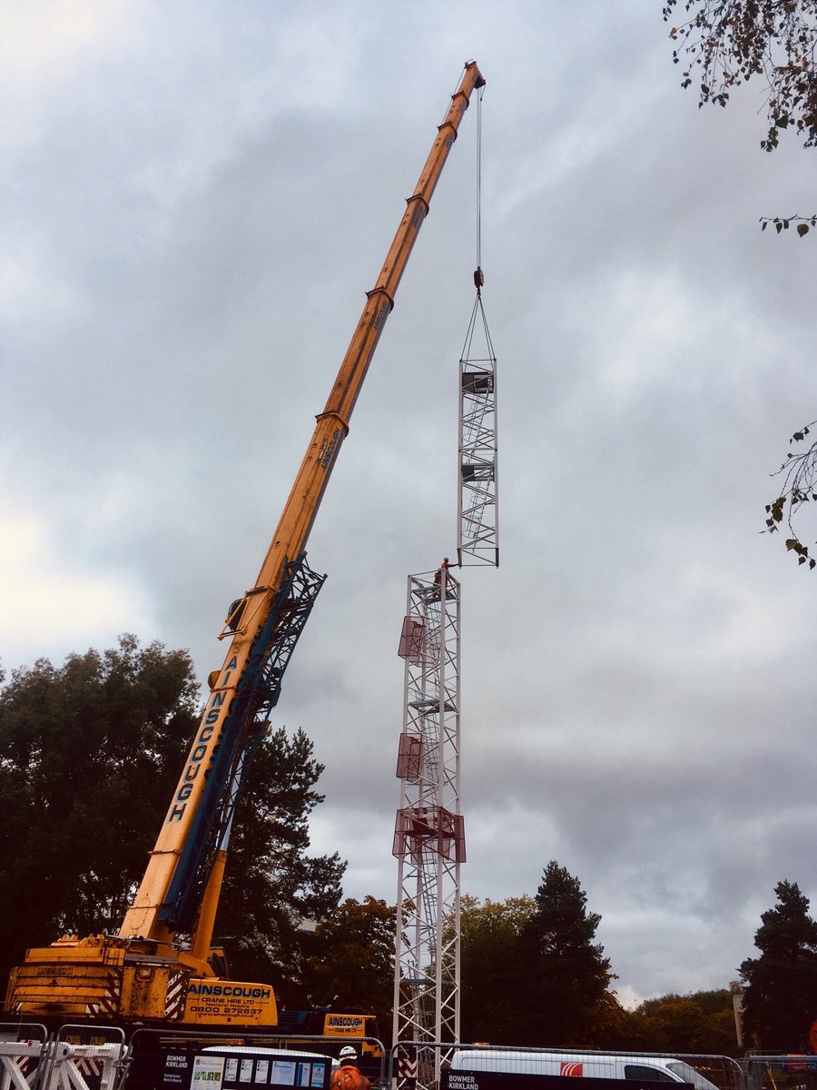 bandkbuild's tweet photo. Recent picture from our crane team showing the UK’s first 2 Terex Comedil CTT202-10  being erected on one of our #bandkNM projects in the midlands. #towercrane #SelectPlant with @Ainscough_ https://t.co/L7Tbfx4YBq