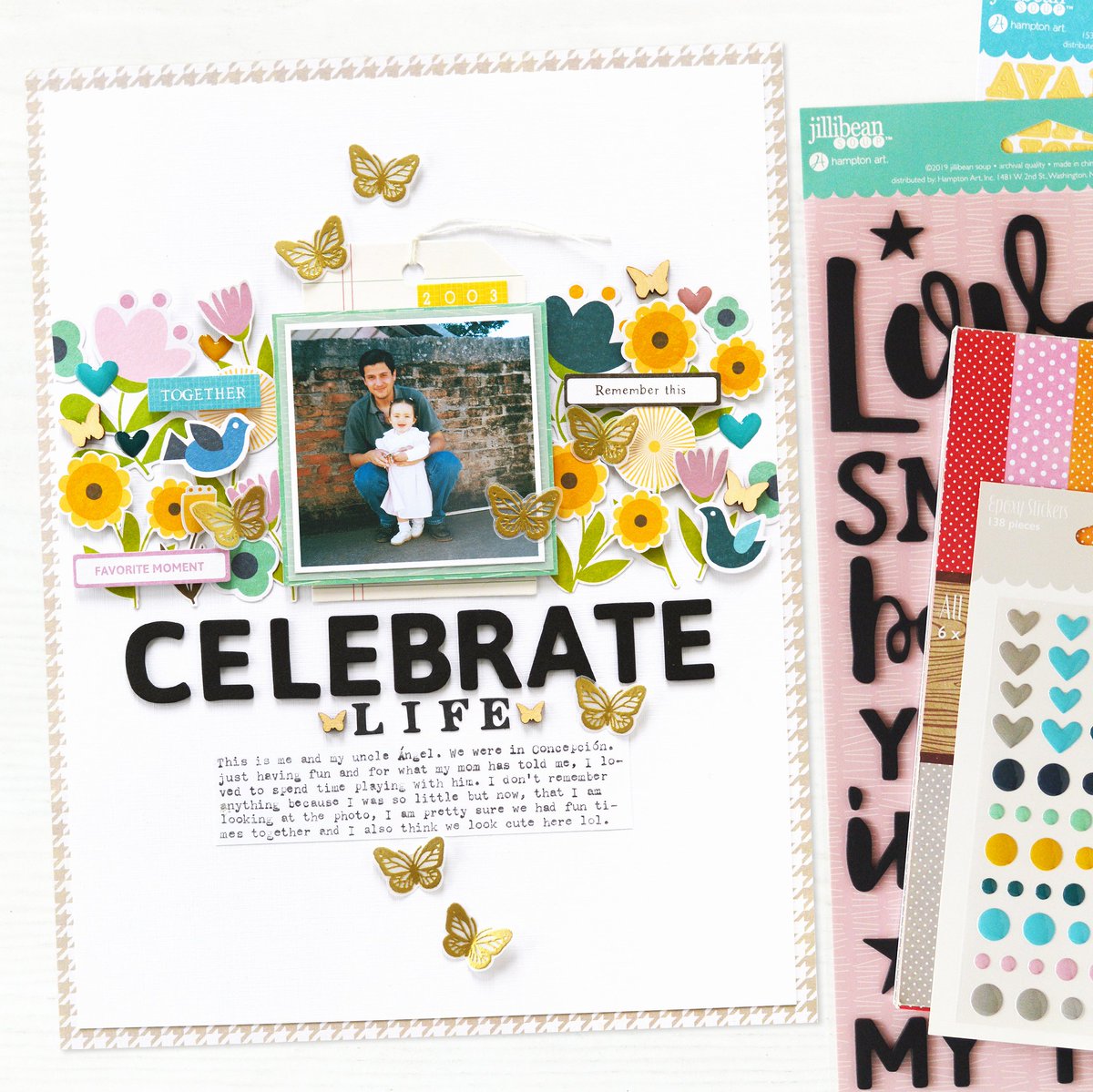 maryampdesign's tweet photo. What is your favorite scrapbooking technique? Mine is fussy cutting. I created this page by simply fussy cutting flowers from one of the papers from the Spoonful of Soul collection by @jillibeansoup. Visit the JBS blog or mine to learn more about this layout 😊🌸 https://t.co/uUTuUyFT0T