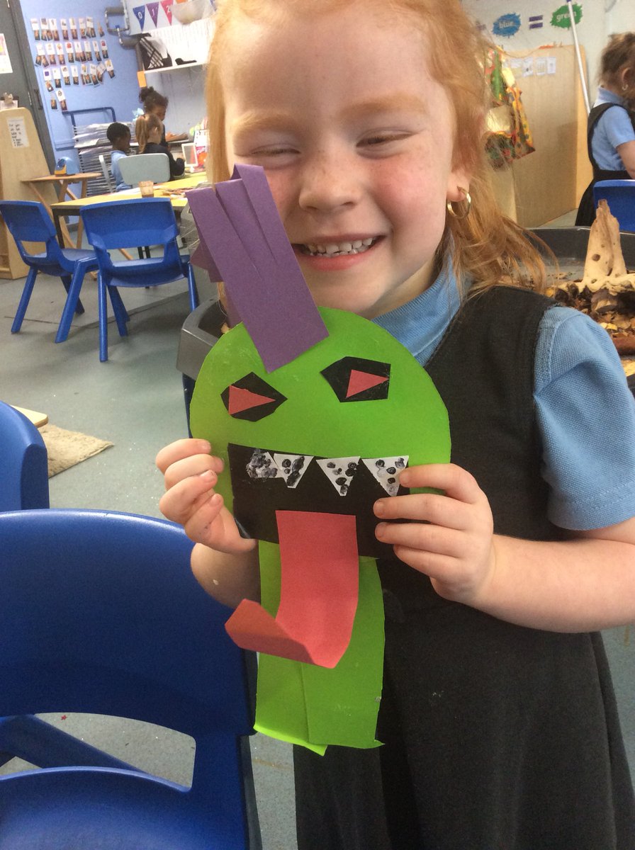 AHPA_Reception's tweet photo. We’ve had loads of fun making shapes monsters this week and talking about the properties of 2D shapes. https://t.co/4PUZ0pxqiE