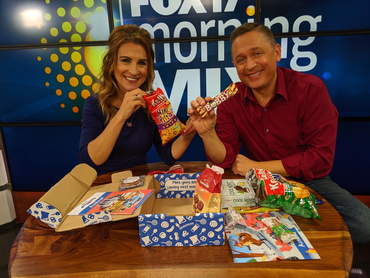 FOX 17 Morning Mix (@fox17morningmix) on Twitter photo It's Taste Test Tuesday! We've got a <a href="/universalyums/">Universal Yums!</a> box with a lot of snacks to try. The box's contents come from a place where the hills come alive with the sounds of crunching. Watch now ---> facebook.com/MorningMix17/v… #food #snacks #tastetesttuesday #universalyums It's Taste Test Tuesday! We've got a <a href="/universalyums/">Universal Yums!</a> box with a lot of snacks to try. The box's contents come from a place where the hills come alive with the sounds of crunching. Watch now ---> facebook.com/MorningMix17/v… #food #snacks #tastetesttuesday #universalyums
