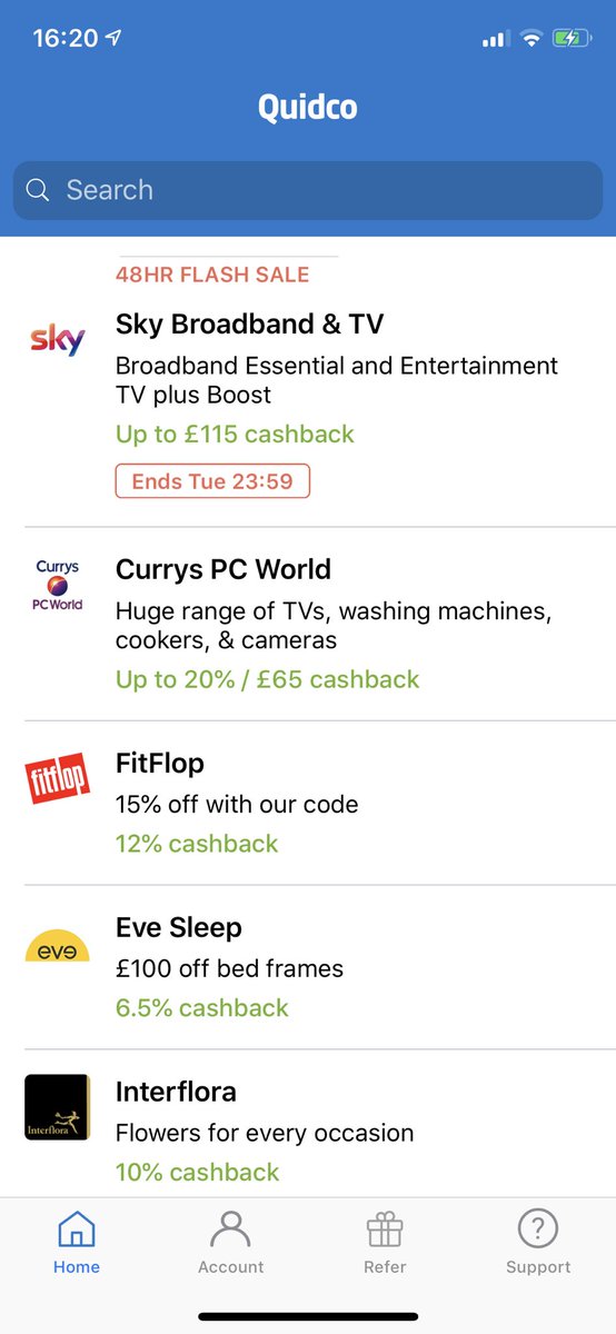 QUIDCOThis has been my saviour for so many years! Either link your card to earn cashback on instore transactions or visit the Quidco website/app and use their click through link to track your cashbackMoney back for nothing! Sign up below! https://www.quidco.com/raf/3561322/&nbsp;