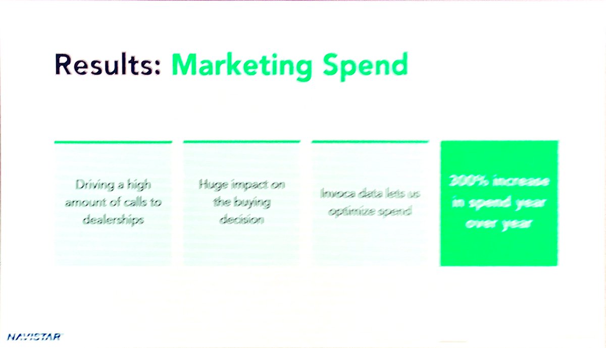 lnfrance's tweet image. As Roz-Linn Finn of @navistar explains, connecting call data with marketing information has a wide range of improvements, including proving that despite having an old-school reputation, 90% of their customers were already online. #invocasummit #cx