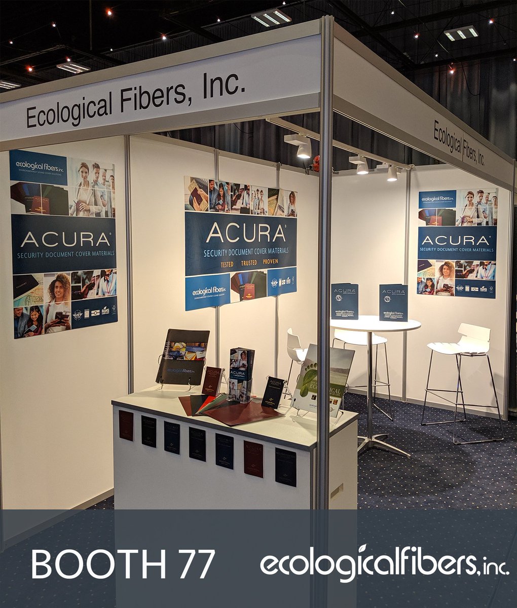 ecofibers's tweet image. You can find our industry experts John C. Quill and Justin Quill in booth number 77 at the #Intergraf #SecurityPrinters  show this week in Copenhagen, Denmark. 

Come see what makes us the global leaders in environmentally-sound security covering materials!