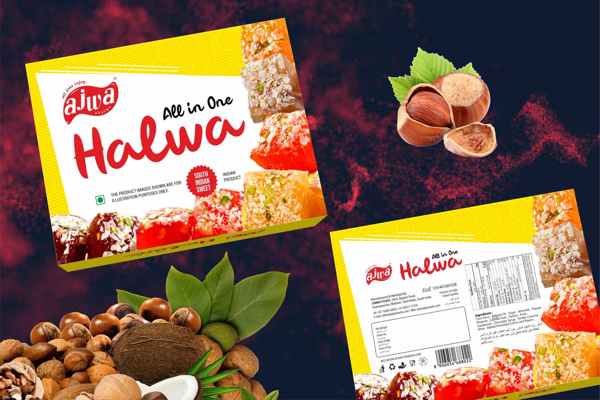 Nextesign's tweet photo. In the absence of any other Marketing messages, our packaging  design, color and information is the sole communicator of brand essence. 

Thank you #ajwasnacks 

#branding #brandinginspiration #logo #logodesigner #creative #business #businessowner #design #designagency https://t.co/NWQvIayiNY