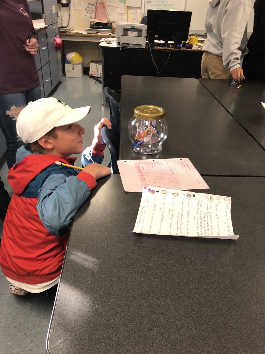Students critiquing and analyzing each other’s 3D cell projects. Just another day of nerding out! #STMSpride #weareltusd