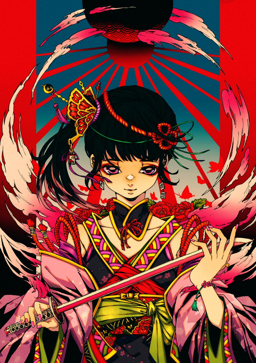 猪鹿蝶】 「咲いた心、鮮やかに。」 #鬼滅の刃 #栗花落カナヲ （1、枠