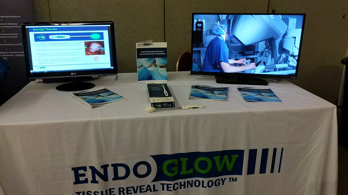 EndoGlow's tweet photo. EndoGlow table at MedTech 2019! #endoglow #roboticsurgery #laparoscopy #medtech2019 https://t.co/FNcMmGAebS
