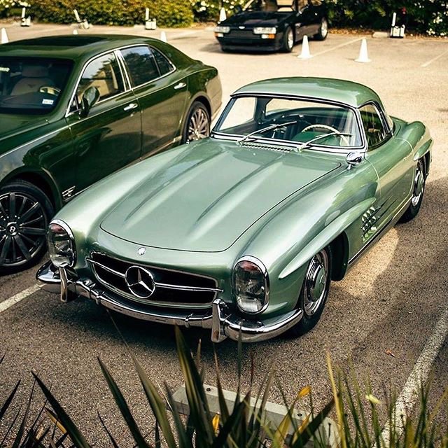 #RP @greenovertan (via Instagram)
- - - - - -
A painting with wheels and a number plate. ✏️ 
.
.
. 📸: @palmskeevintage #GreenoverTan #Green #GreenCar #TanLeather #Design #Style #Blog #MakeGreenGreatAgain #Mercedes #Mercedes300SL #gullwing #ClassicMercedes #MercedesBenz #CarWeek