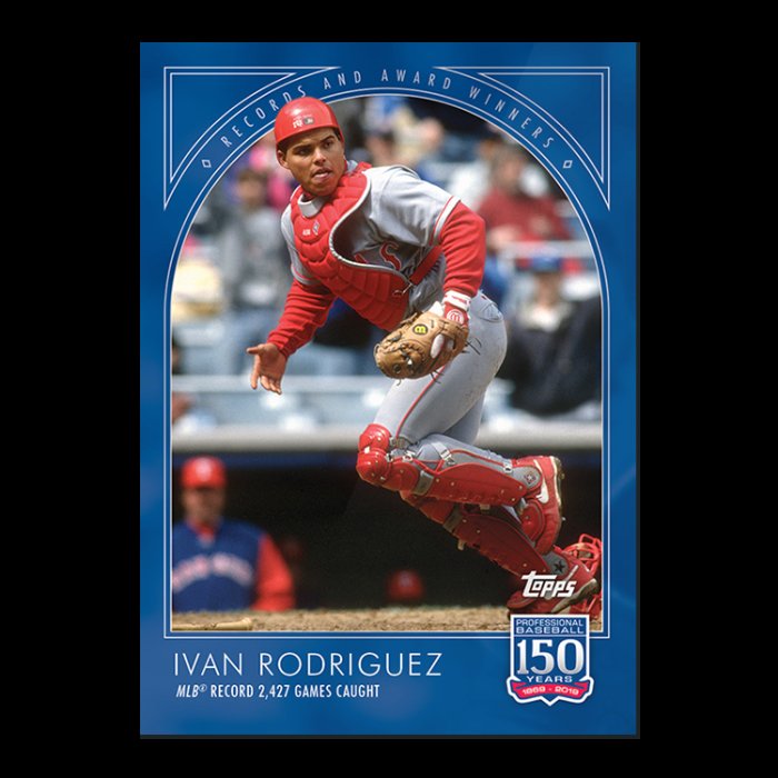 CardboardStats's tweet image. New #150YearsofBaseball

#100 Ivan Rodriguez, Rangers, Records &amp;amp; Award Winners
#101 Deion Sanders, Braves, Historic Moments
#102 Kris Bryant, Cubs, Rookie Campaigns