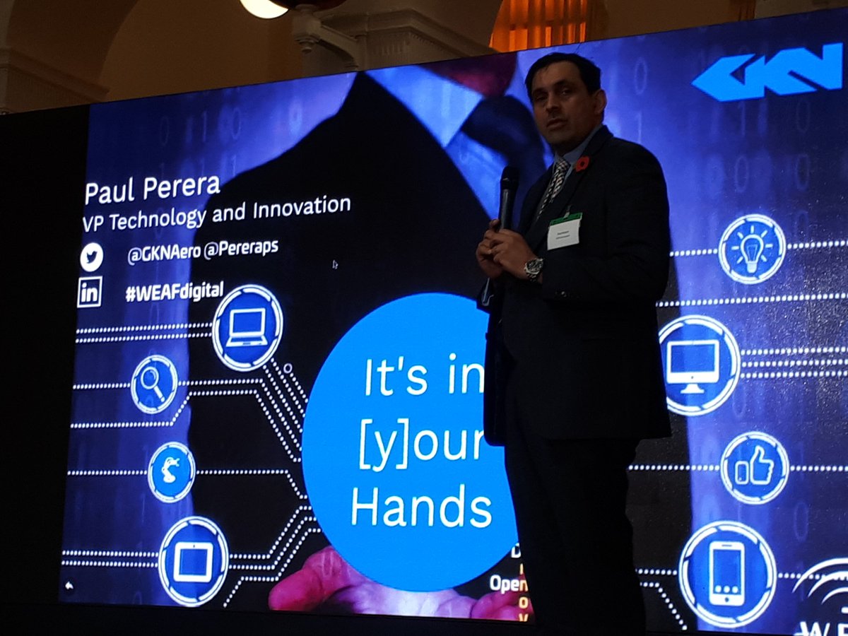 KredoConsult's tweet image. Exciting future! Paul Perera @Pereraps VP Technology @GKNAero discusses the GKN Aerospace digital journey at #WEAFdigital forum @weafchief @WEAFevents @WEAFGeneral #kredotechtalk #trustintechnology