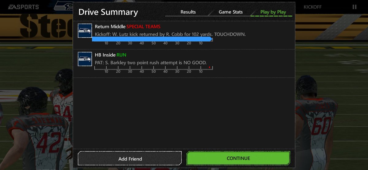 Firestorm_Frost's tweet image. Get fucked son 👌🐆🏈#maddenmodile #KickReturn #yards102